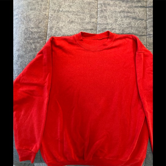 Hanes Tops - Hanes Red Crew neck  Sweatshirt